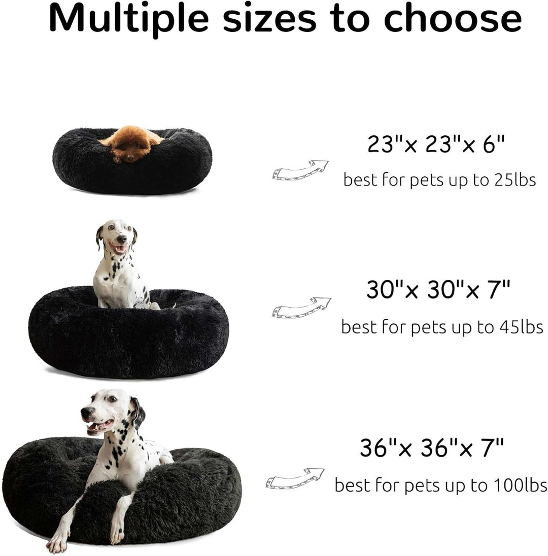 HACHIKITTY Hundebetten, beruhigendes Donut-Kuschelbett, für grosse Hunde, beruhigendes Bett, Grösse