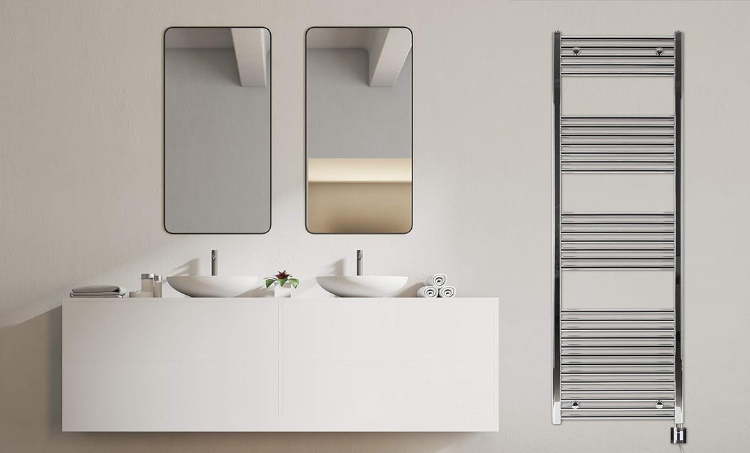 anapont elektrischer Badheizkörper - gerade - Chrom - Timer-Funktion - Handtuchheizkörper - Badheizu