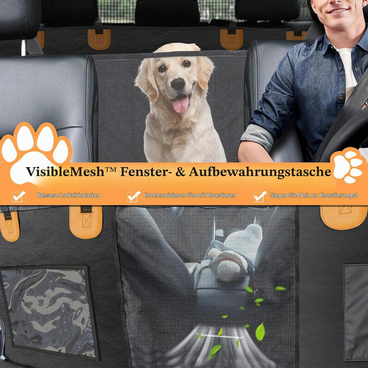 CISSIYOG Hundedecke Auto Rückbank, Hundesitz Auto Rückbank Verbreitert, Autoschondecke Hund Rücksitz