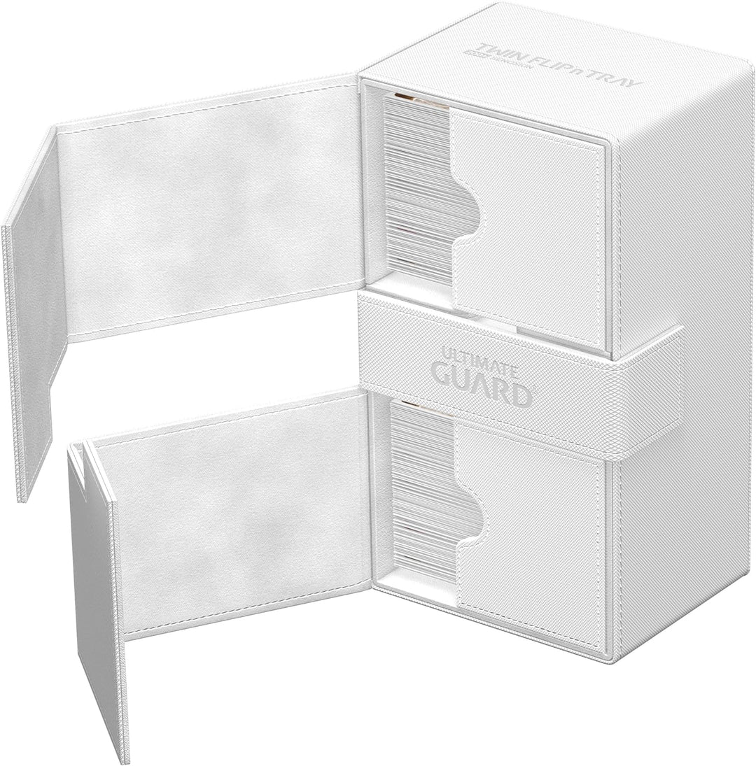 Ultimate Guard Twin Flip`n`Tray 200+ XenoSkin Monocolor Weiss, Weiß