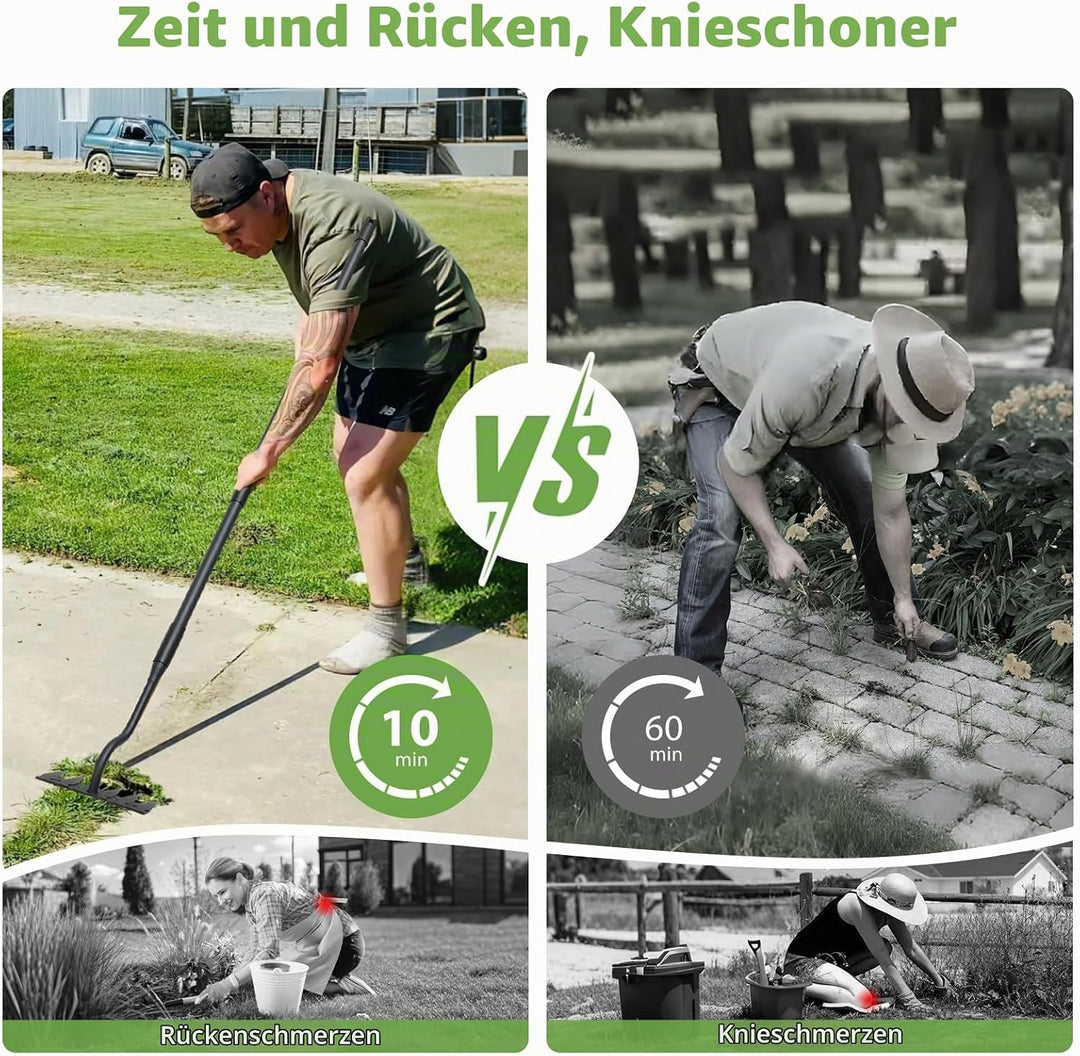 Garten Harke, 140cm Langer Griff, 6 Zinken Schwerlast Gartenrechen Metal Kohlenstoffstahl Garten Rec
