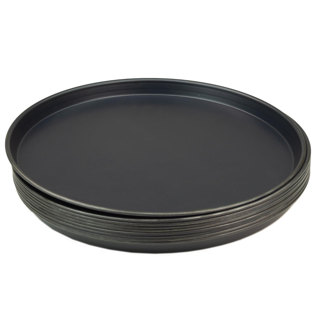 10 Stück Pizzablech rund aus Blaublech Ø 40cm schwere Profiqualität PB_Ø40cm/10 Stück, PB_Ø40cm/10 S
