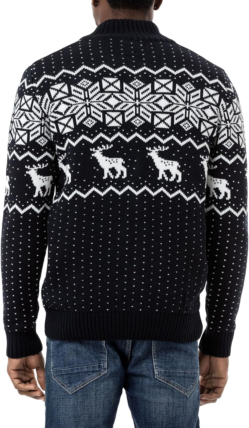 Redbridge Herren Strickjacke Norweger Strickpullover mit Reissverschluss S Navyblau, S Navyblau