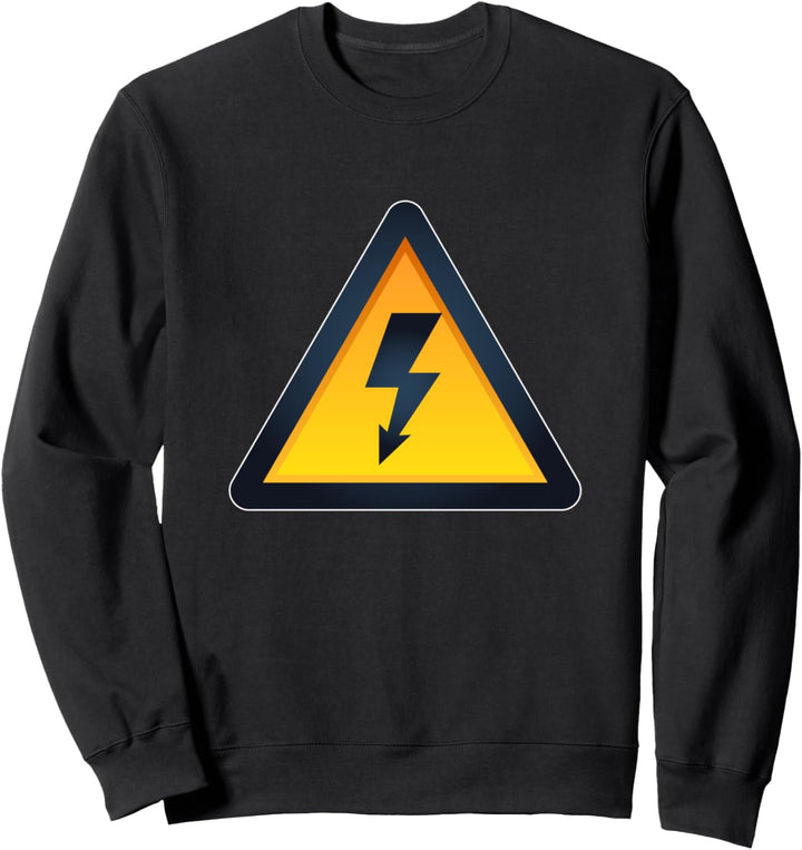 Elektrische Warnung Hochspannung Starkstrom Blitz Kostüm Sweatshirt