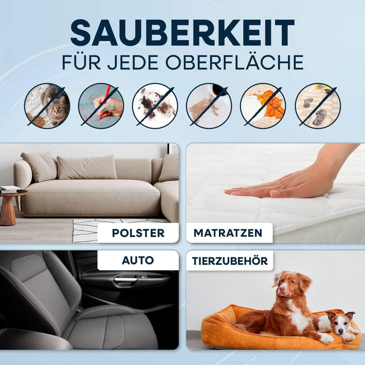 CLEANmaxx Polster- & Teppichreiniger Pro Steam | 3in1: Polsterreiniger, Spot Cleaner, Waschsauger |