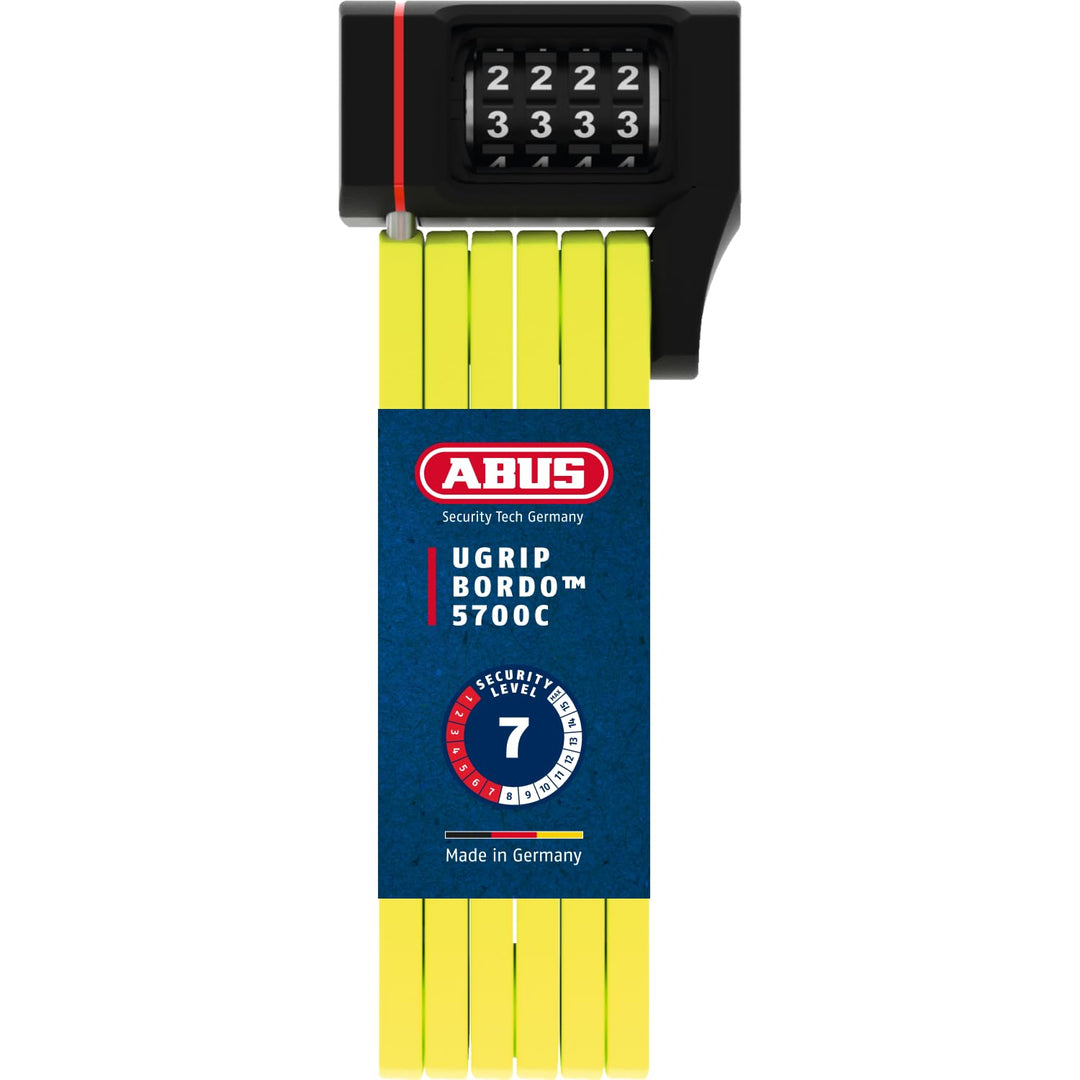 ABUS Faltschloss Bordo uGrip 5700C SH mit Halterung - Fahrradschloss mit Zahlencode und 5 mm starken