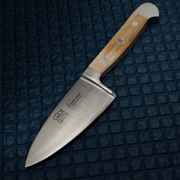 GÜDE Solingen - Hartkäsemesser Käsemesser geschmiedet, 10 cm, Fasseichenholz, ALPHA FASSEICHE, Doppe