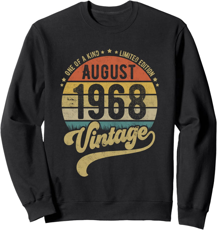Reto Vintage 53. Geburtstag, 53 Jahre alt Geboren im August Sweatshirt