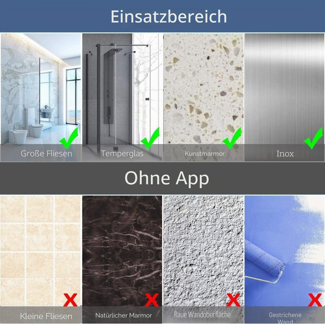 Avoalre Duschkorb aus Edelstahl Duschablage ohne Bohren Duschkorb mit starke Aufkleber, 2 Pack leich