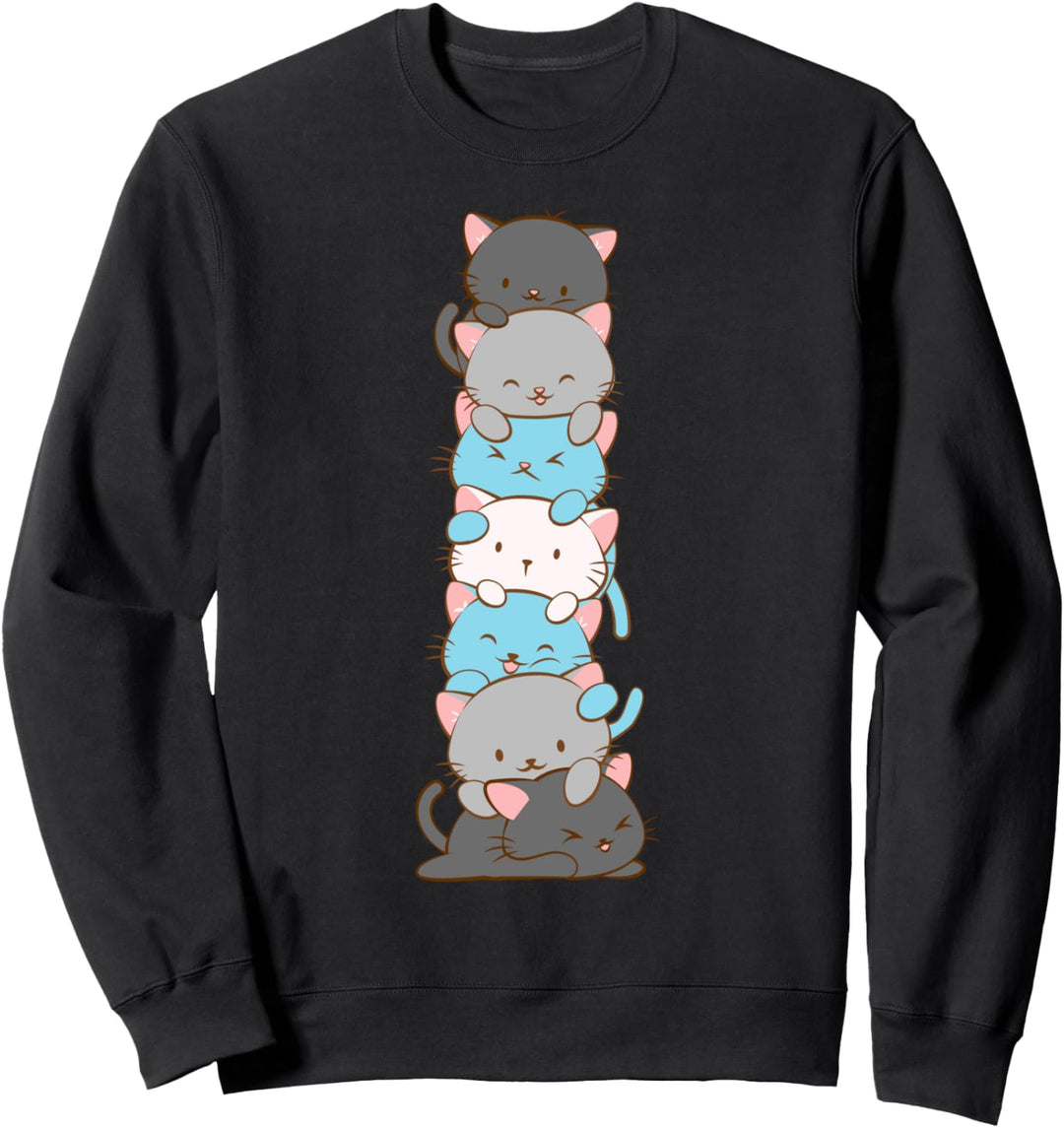 Nette Demiboy Pride Kawaii Katzenkunst Sweatshirt