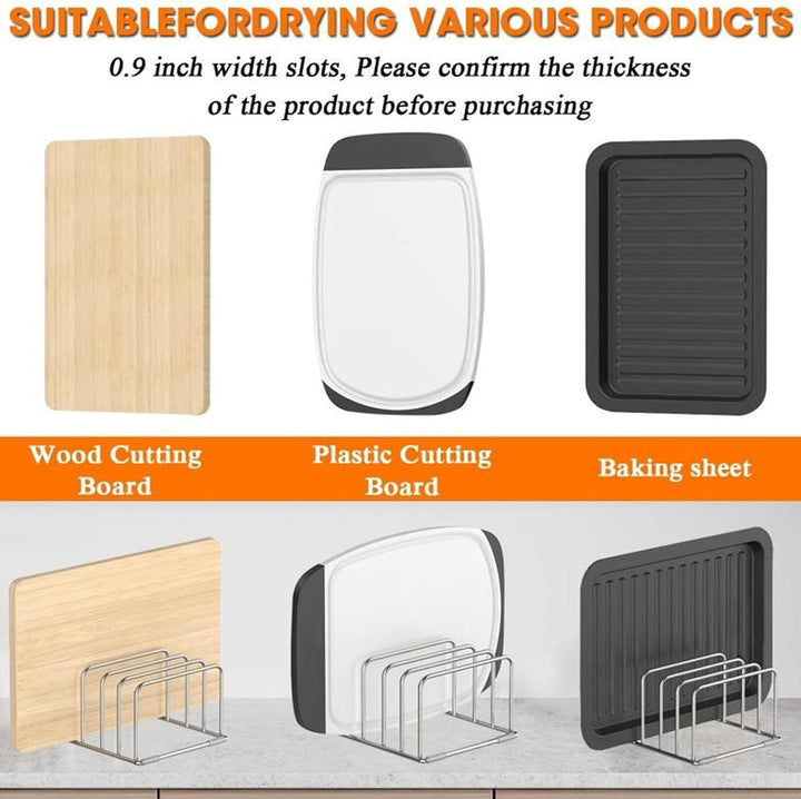 Generisch Cutting Board Stand, Stainless Steel Organizer, Kitchen Rack