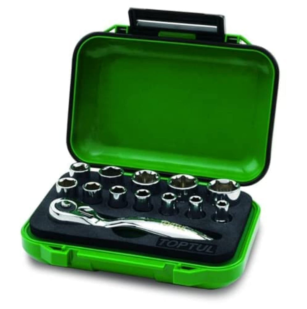 Steckschlüsselsatz TOPTUL 1/4 zoll 13Stk (4 4.5 5 5.5 6 7 8 9 10 11 12 13 mm)
