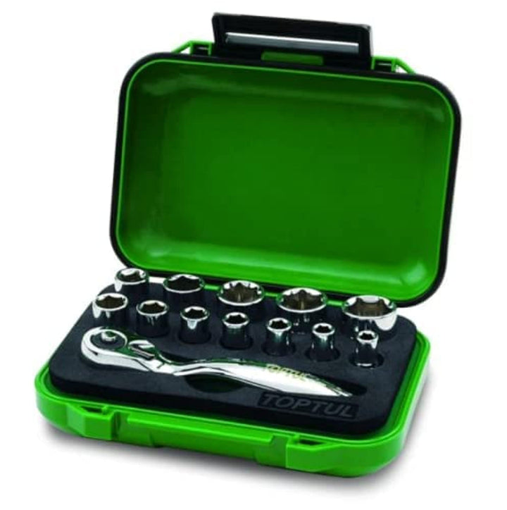 Steckschlüsselsatz TOPTUL 1/4 zoll 13Stk (4 4.5 5 5.5 6 7 8 9 10 11 12 13 mm)