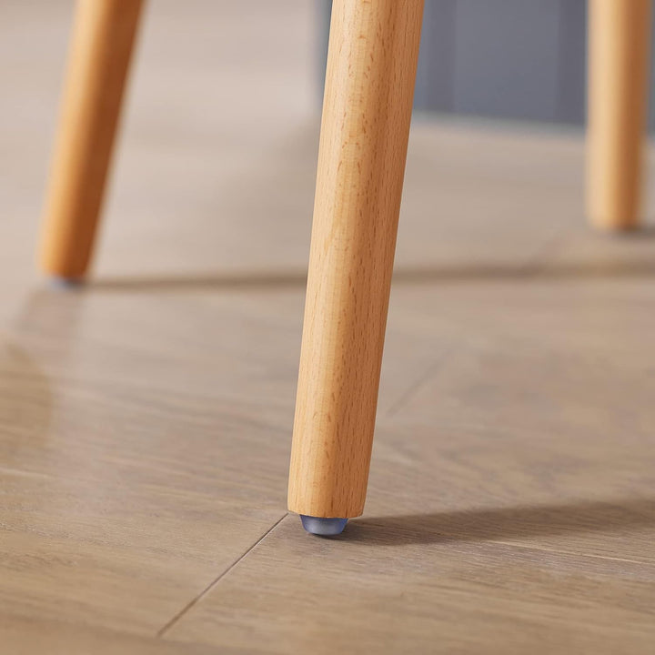 SoBuy FST86-W Barhocker mit Fussstütze Barstuhl Tresenhocker Barstuhl mit Rücklehne weiss Beine aus