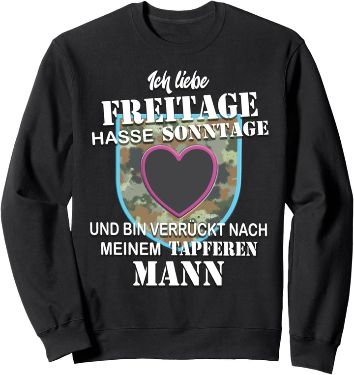Soldatenfrau oder Freundin eines Soldaten Geschenk-Idee Tarn Sweatshirt
