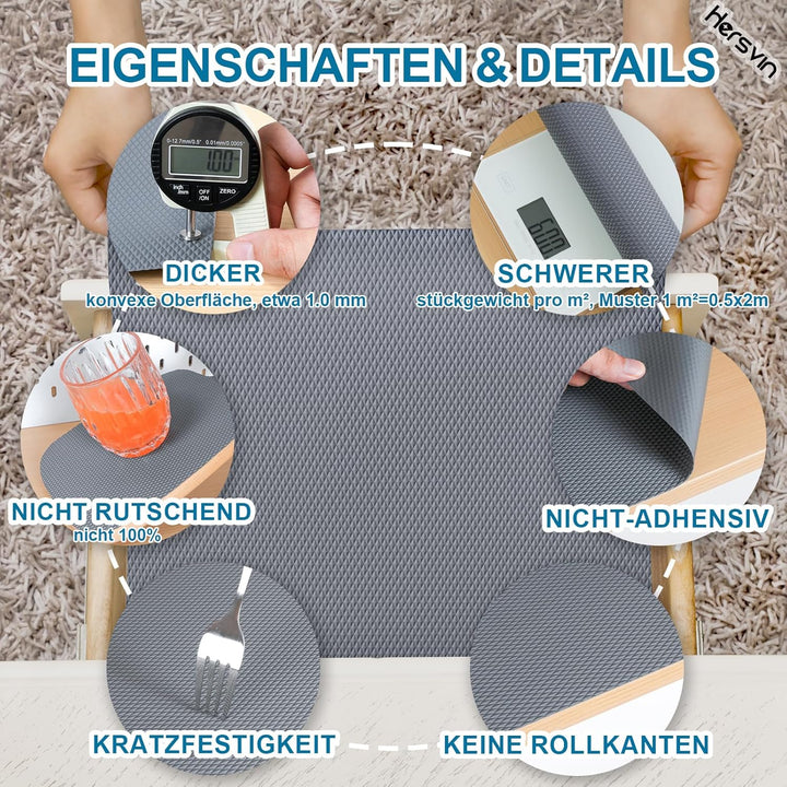 Hersvin Schubladenmatte 50cmx600cm Verdickt Schrankpapier Schubladeneinlage Eva Wasserfest Nicht Kle