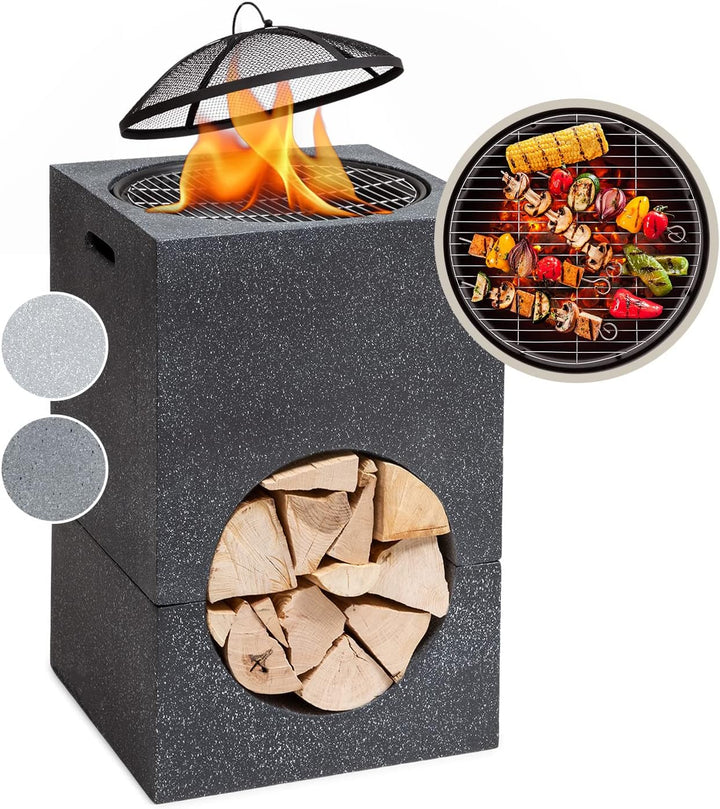 Blumfeldt Feuerschale, Tragbare Feuerstelle Outdoor, Feuerschalen für den Garten, Terrasse & Camping