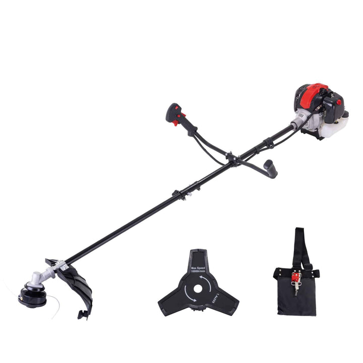Scheppach Benzin Rasentrimmer PBC520 Freischneider inkl. Fadenspule, Messer & Schultergurt | Schnitt