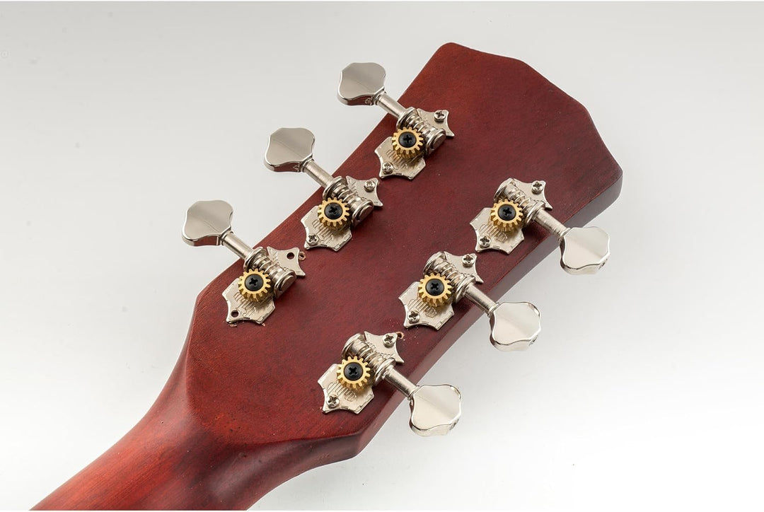 Musiclily Pro 3x3 Mechanikensatz für Akustikgitarre, Nickel mit Chrom Knopf 3 + 3 Knöpfe, Nickel., 3