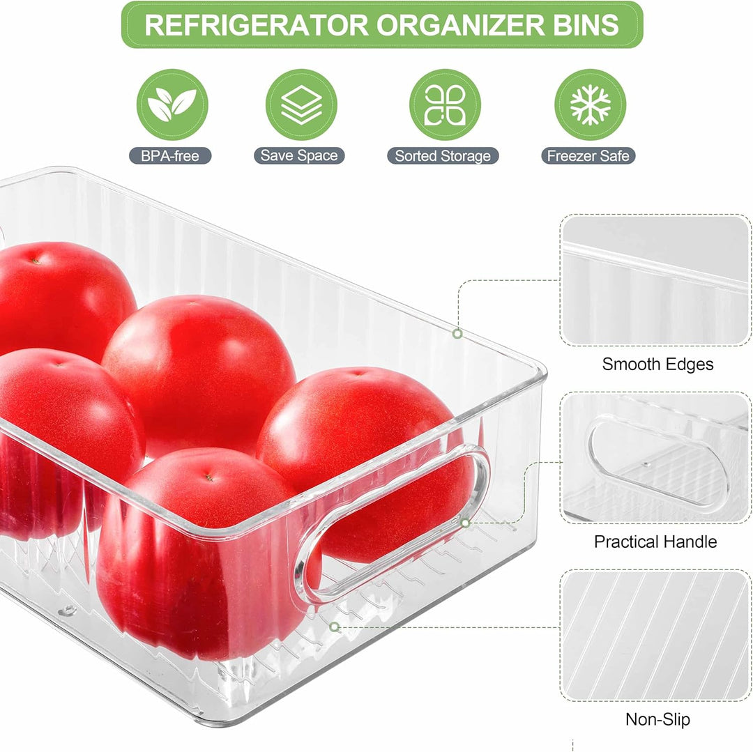 HNNJCK Kühlschrank Organizer 10er Set, Durchsichtig Aufbewahrungsbox Organizer, Hochwertig Speisekam