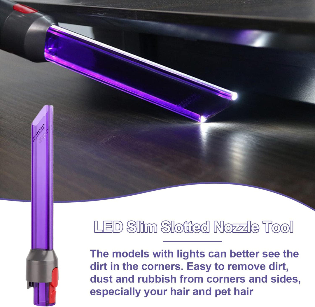 Fugendüse, LED Schmale Schlitzdüse, Light Pipe Slim Schlitz Düse, Zubehör für Dyson Staubsauger, Sta
