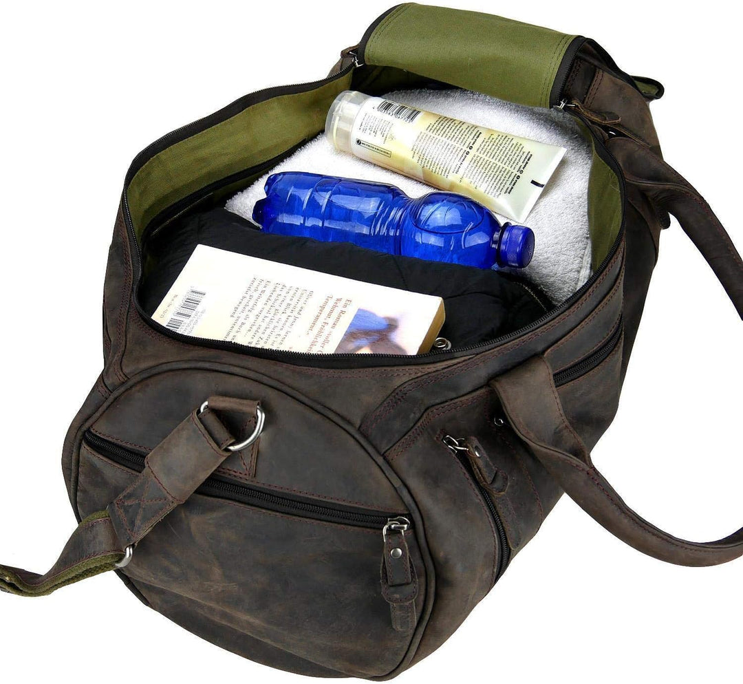 Greenburry Weekender - Vintage Revival Leder - Abnehmbarer Schultergurt mit Polster - Extra grosse R