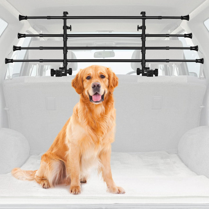 Hundegitter Auto Kofferraum, Verstellbar Gepäckgitter Trenngitter mit Kopfstützenfixierung, Schutzgi