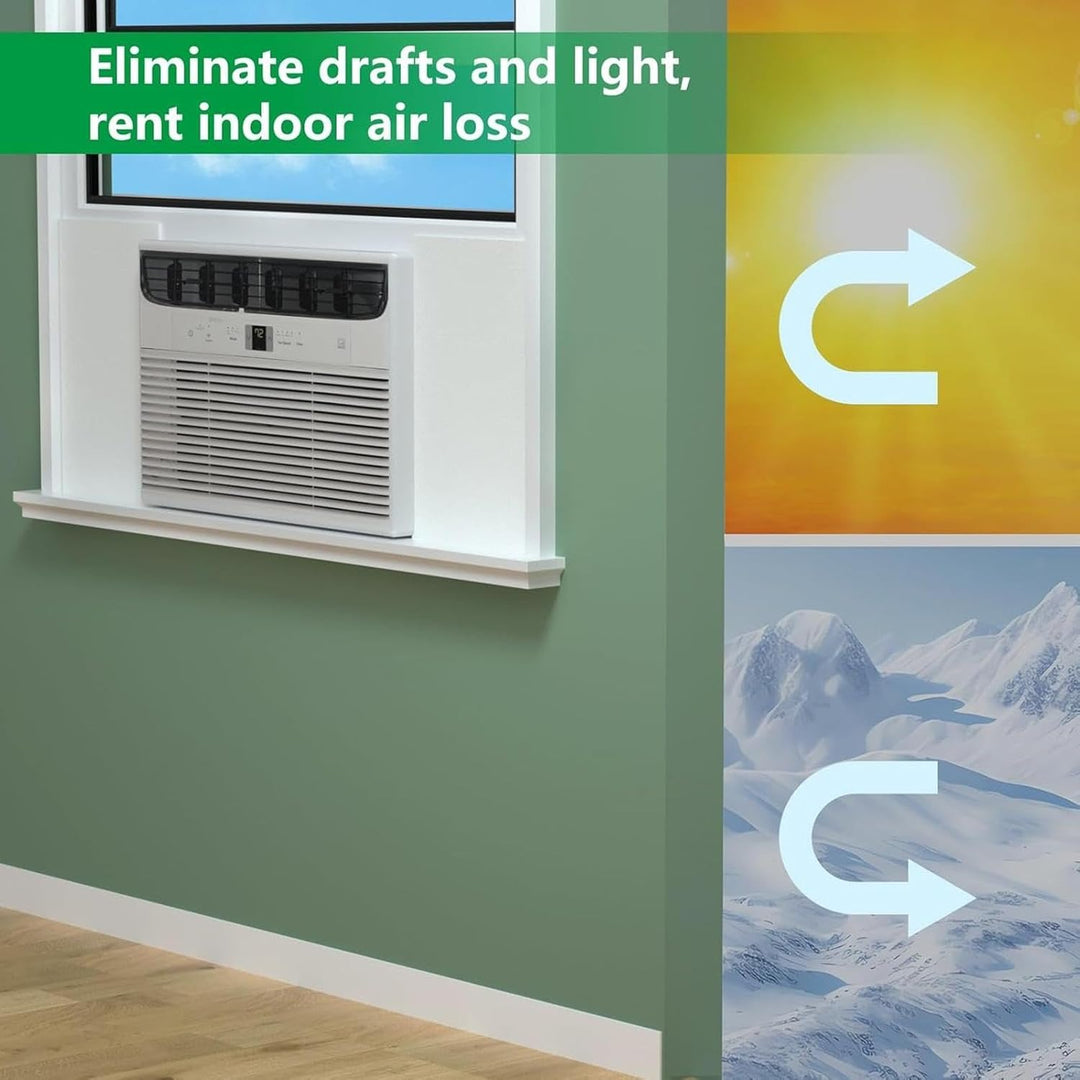 Thermal Guard Shield, Window Ac Side Insulated Panels, 17.9 Inches Foam Dust Proof Sheets, Universal