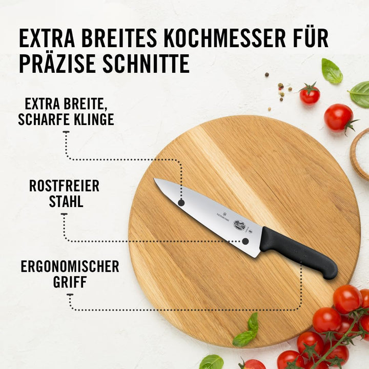 Victorinox 5.2063.20, coltello per sfilettare in acciaio inox da 20 cm, nero, standard Single, Singl