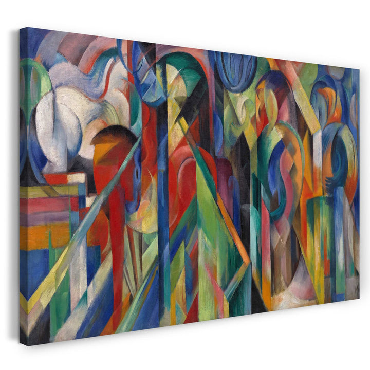 Printed Paintings Leinwand (80x60cm): Franz Marc - Stallungen (1913) 80x60 cm, 80x60 cm