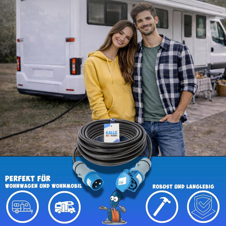 CEE-Verlängerungskabel Campingkabel Wohnmobil-Kabel Caravan-Leitung H07RN-F 3G 2,5mm² 30 Meter von K