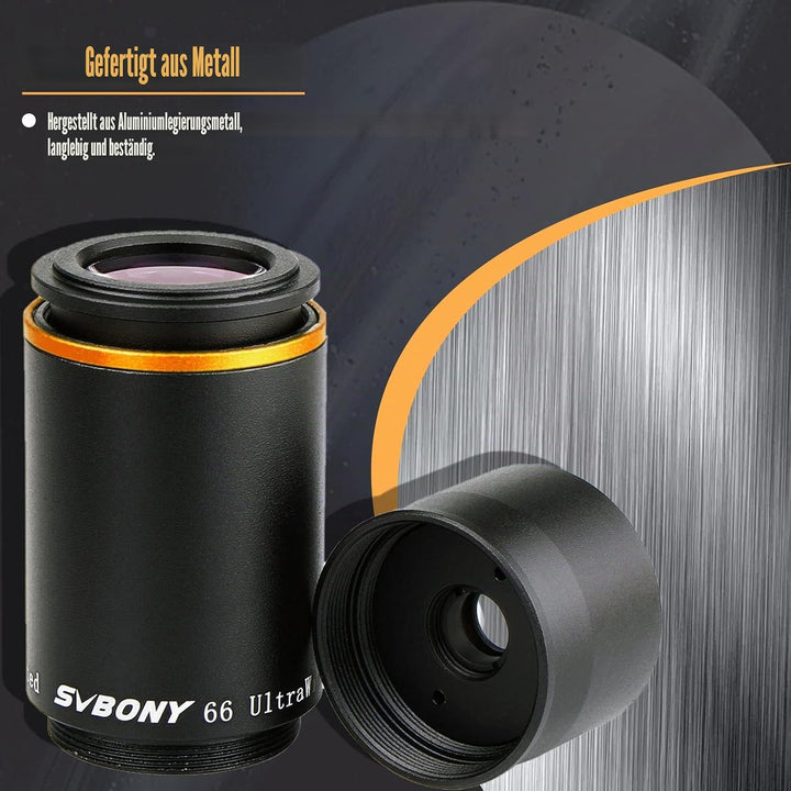 Svbony Teleskop Okular, 1,25” 6mm Okular 66° Ultra Weitwinkel Angenehmes Sichtfeld Linse, Planeten S