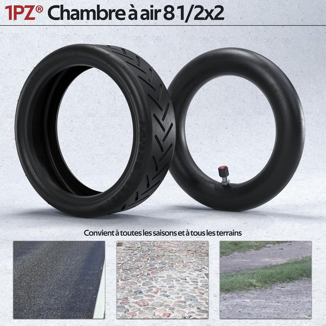 1PZ FM8-P2C 8.5 Zoll E Scooter Reifen und Schlauch 8 1/2x2 Ersatz für Xiaomi Mijia M365 Pro2 1S, 8,5