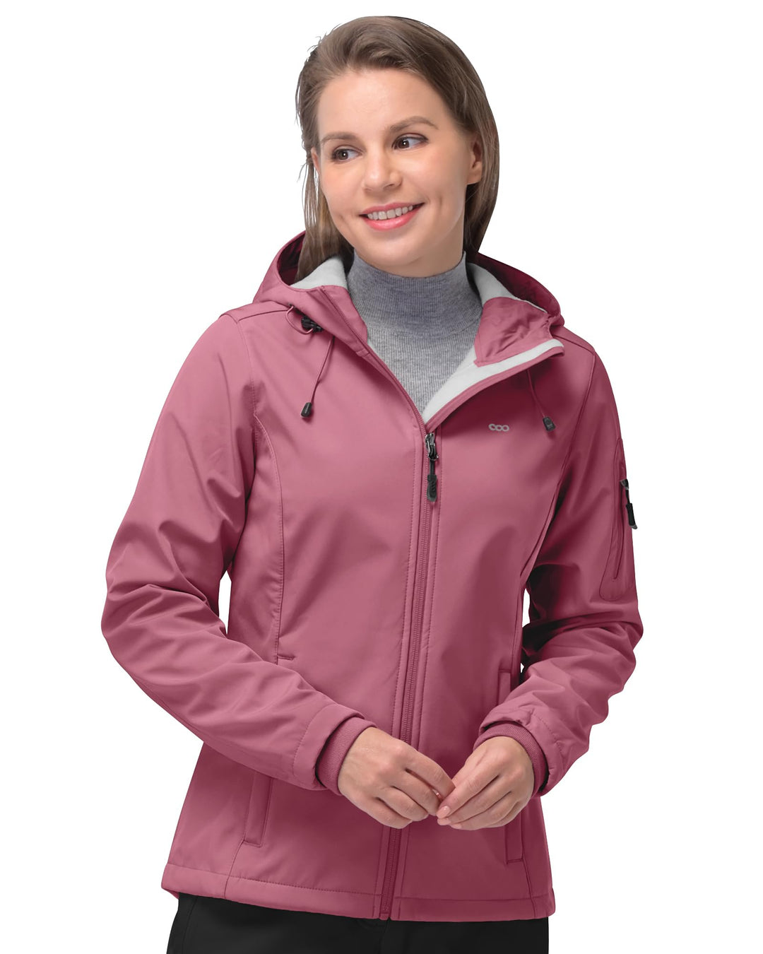 33,000ft Softshelljacke Damen Wasserdichte Atmungsaktive Warme Winterjacke Fleece Übergangsjacke Win