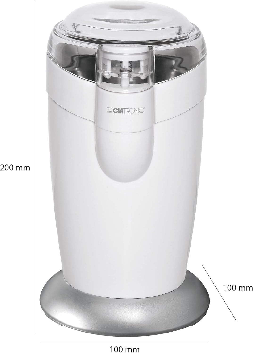 Clatronic® elektrische Kaffeemühle | Edelstahlschlagmesser | Fassungsvermögen 40 Gramm | 120 Watt Mo