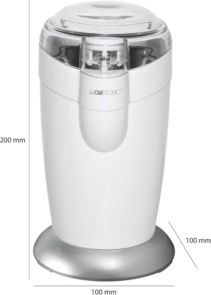 Clatronic® elektrische Kaffeemühle | Edelstahlschlagmesser | Fassungsvermögen 40 Gramm | 120 Watt Mo