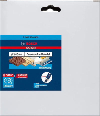 Bosch Accessories 1x Expert Construction Material Lochsäge (für Weichholz, Ø 140 mm, Zubehör Schlagb