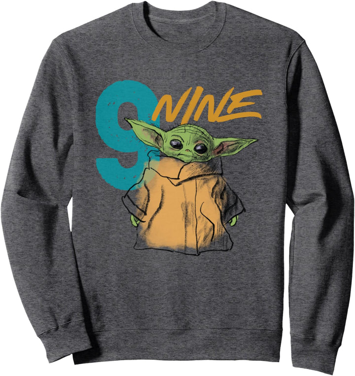 Star Wars The Mandalorian The Child Kids 9th Birthday Sweatshirt