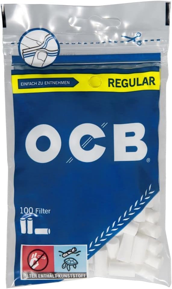 OCB 15442 Drehfilter Regular, 30 Packungen, 100 Stück, 7, 5 mm