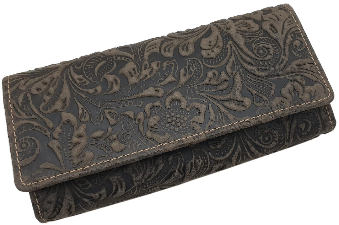 myledershop Grosse Vollrindleder Damen Geldbörse/Geldbeutel/Portemonnaie/Geldtasche/Portmonee mit Li