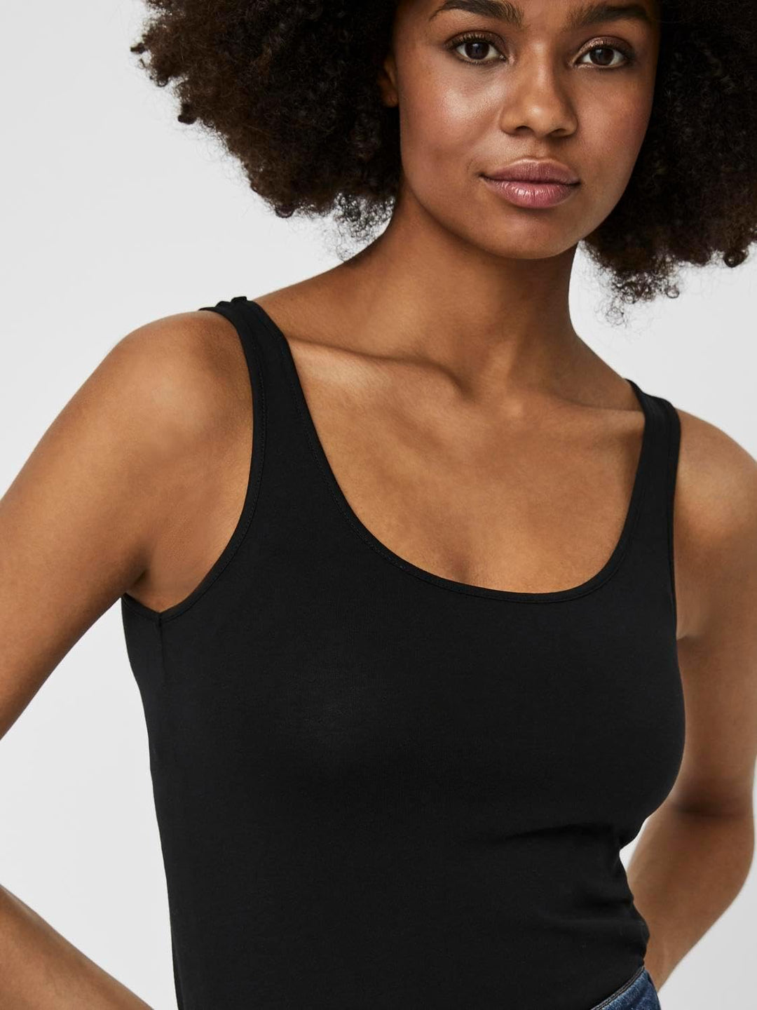 VERO MODA Damen VMMAXI My Soft Long Tank TOP GA XS Schwarzer 4er Pack (4x Black), XS Schwarzer 4er P