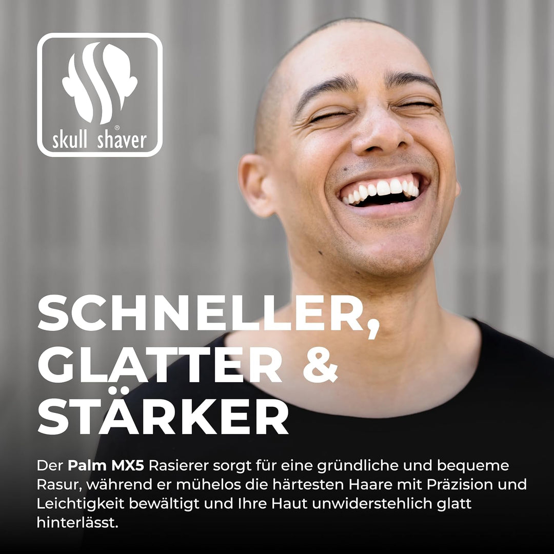 Skull Shaver Palm Pro MX5 Gesichts- & Kopfhaarrasierer - Kabellos, Wiederaufladbar, Nass & Trocken -