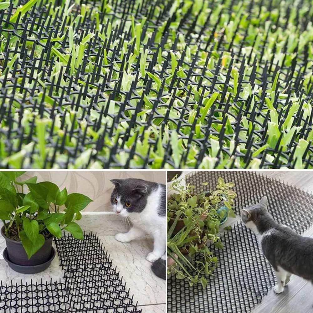 HEYOUTH Dornengitter Tier-Barriere,Katzen-Abwehrstreifen Tier Barriere mit Spikes,12 Pack 40x20 cm A