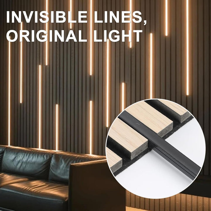 LED Profil Schwarz, LED Schiene Diffusor für Akustikpaneele Beleuchtung – 12x12mm Flexibles Silikon