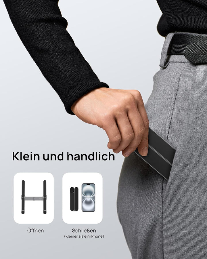 SODI Laptop Ständer, Faltbarer Aluminium Notebook Ständer, Höhenverstellbarer Laptopständer Belüftet