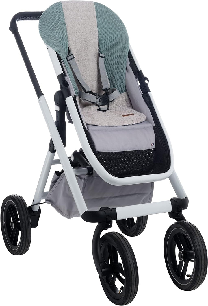BO BABY'S ONLY - Multicomforter aus Baumwolle - 68x40 cm - für Jungen und Mädchen - Silbergrau Stone