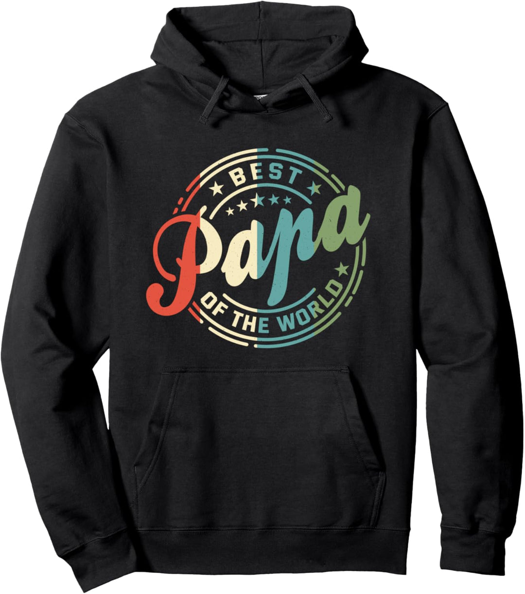 Papa Vater Vatertag Ehemann Retro Vintage Pullover Hoodie