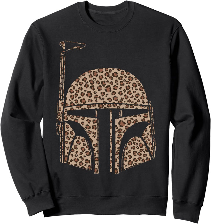 Star Wars Boba Fett Helmet Cheetah Print Fill Sweatshirt
