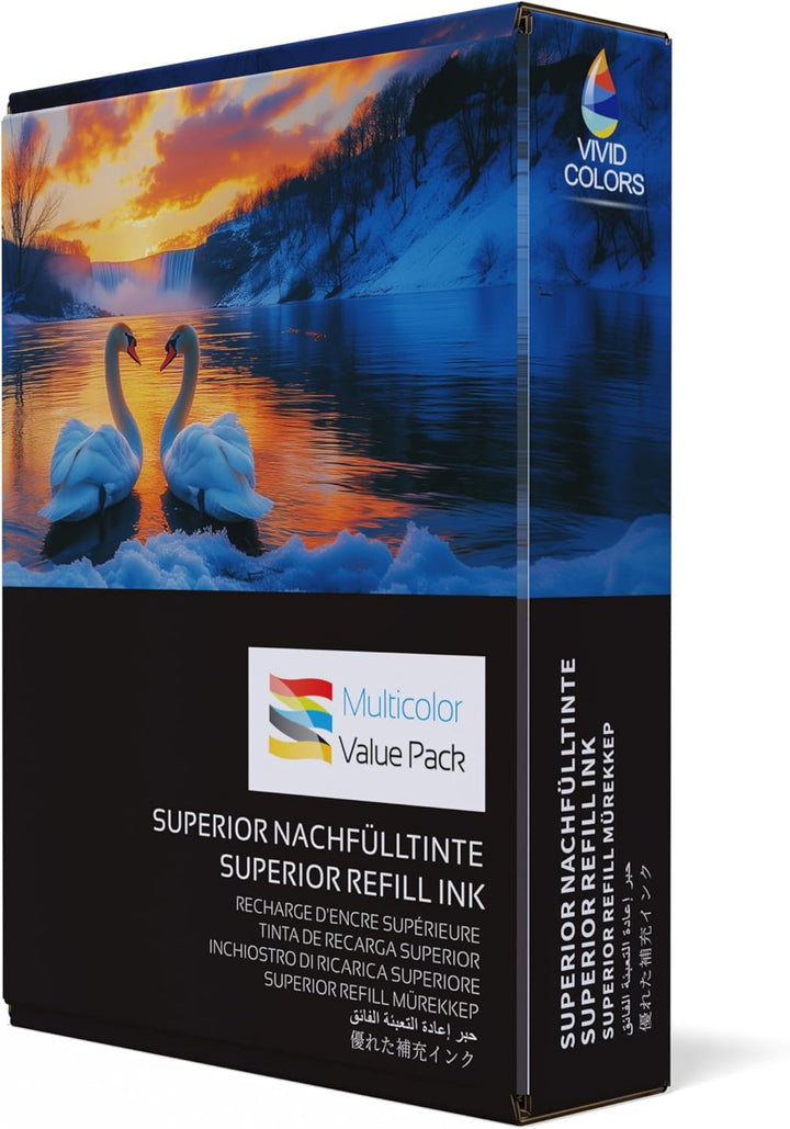 BLUE SWAN 550ml Nachfülltinten Set kompatibel mit Canon PG-540 CL-541 PG-540XL CL-541XL - Vierfarben