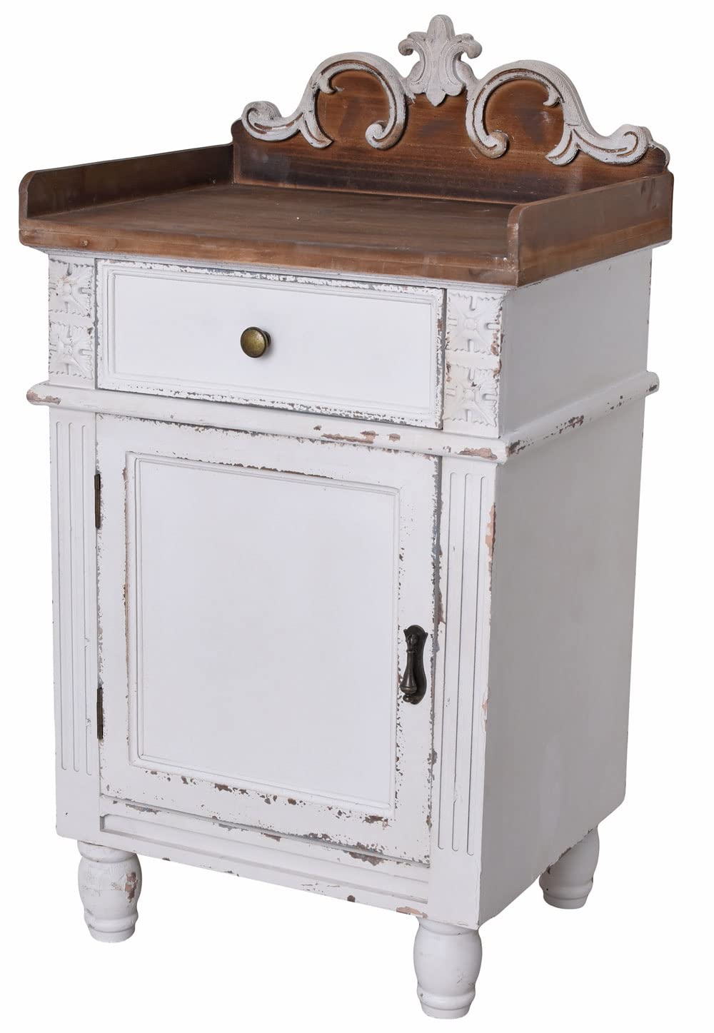 Nachtschrank Shabby Chic Nachtkonsole Weiss Nachttisch Antik Nachtkommode Weiss got028 Palazzo Exklu